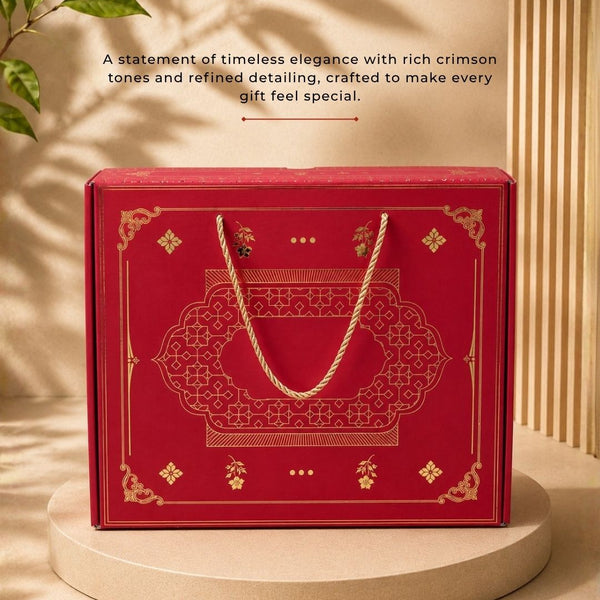 Crimson Charm Box (12x10x3) | Festive Collection | Sanskriti Collection 3.0