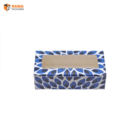 2 Brownie BLUE FLORAL PRINTED BOX  | New  Collection | ( 6.0"x3.0"x2" )