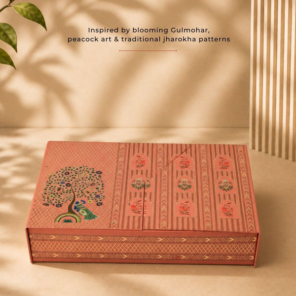 Gulmohar Jarokha Box (13.8"x9"x2.9") | Festive Collection | Sanskriti Collection 3.0