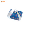 BLUE FOIL CHOCOLATE DOM BOX WITH HANDLE | ( 8CMX8CMX6CM )