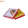 KALAMKARI DESIGN4 KHANA RIGID BOX WITH WINDOW | ( PINK ) | ( 9" x 9" x 1.75") | DIWALI GIFT HAMPERS