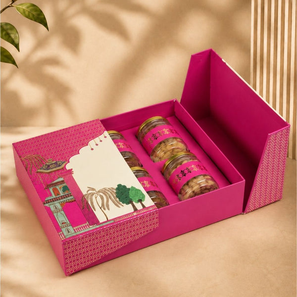 Gulabi Gateway Box (11.9"x9.8"x2.8") | Festive Collection | Sanskriti Collection 3.0
