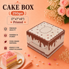 Cake Box – 250g – 7”x7”x5” – Printed Box