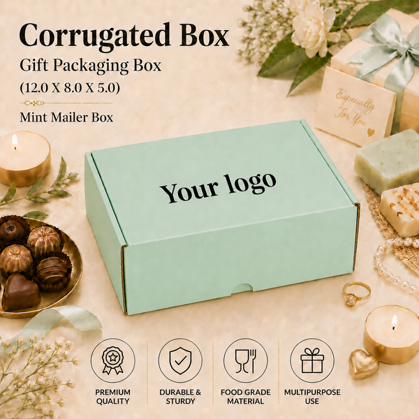 Corrugated Mailer Box – Mint Hamper Box – 12 x 8 x 5 inch