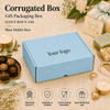 Corrugated Mailer Box – Blue Hamper Box – 12 x 10 x 3 inch