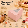 Cake Slice Box – Triangle – Peach – 5.5 x 4 x 2.5 inch