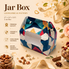 2 JAR BOX GEOMATRICAL PATTERN- ( 7" x 3.5" x3.5" )