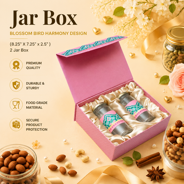 BLOSSOM BIRD HARMONY DESIGN 2 JAR WITH RIGID - (8.25" X 7.25" x 2.5" )