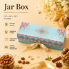 2 JAR RIGID WITH RIBBION WITH JARTRADITIONAL LOTUS DESIGN - DIWALI GIFT HAMPERS - ( 12" x 4.5" x3.5 " )