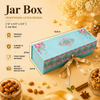 2 JAR RIGID WITH RIBBION WITH JARTRADITIONAL LOTUS DESIGN - DIWALI GIFT HAMPERS - ( 12" x 4.5" x3.5 " )
