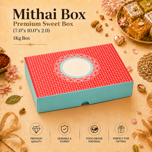 Mithai Box – 1kg – Festive Collection – 7 x 10 x 2 inch