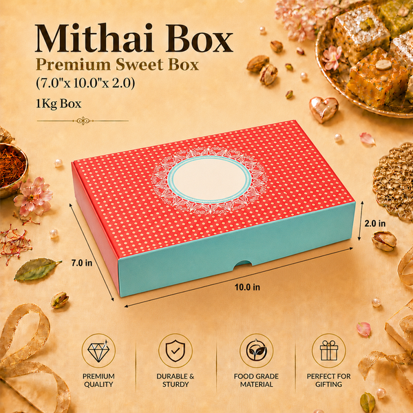 Mithai Box – 1kg – Festive Collection – 7 x 10 x 2 inch