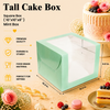 Tall Cake Box – Square – Mint – 10 x 10 x 8 inch