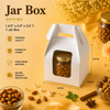 Jar Bag for 1 - White - Hamper Bag - (4.0" X 4.0" X 3.5")
