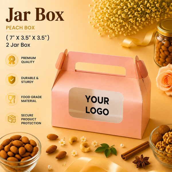 Jar Bag for 2 - Peach - Hamper Bag (7"X3.5"X3.5")