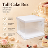 Tall Cake Box – Square – White – 15 x 15 x 16 inch