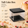 Tall Cake Box – Square – Black – 15 x 15 x 16 inch