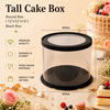 Tall Cake Box – Round – Black – 12 x 12 x 14 inch
