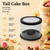 Tall Cake Box – Round – Black – 7 x 7 x 9 inch