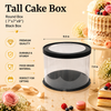 Tall Cake Box – Round – Black – 7 x 7 x 9 inch