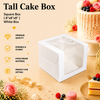Tall Cake Box – Square – White – 8 x 8 x 8 inch