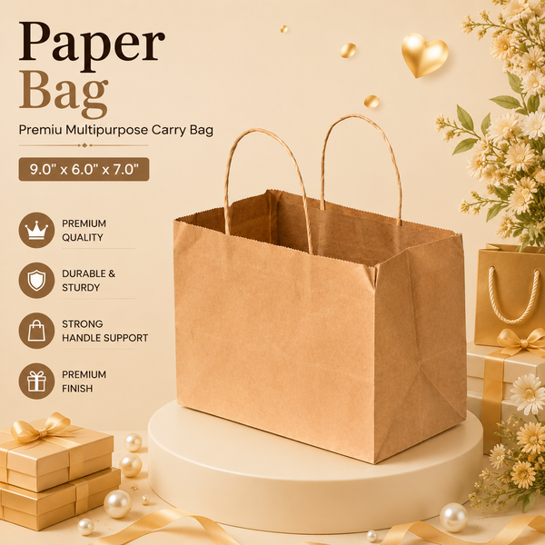 Paper Bag -Multipurpose - (9.0"x 6.0"x 7.0")