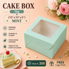 Cake Box - 1Kg - 10"x10"x5" - Mint Window
