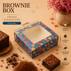 Brownie Box – 4 Piece – Floral – 5.75 x 5.75 x 1.75 inch – Sanskriti Festive Collection