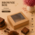 Brownie Box – 4 Piece – Brown Kraft – 5.75 x 5.75 x 1.75 inch