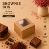 Brownie Box – 1 Piece – Brown Kraft – 3 x 3 x 1.75 inch