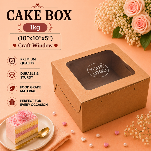 Cake Box - 1Kg - 10"x10"x5" - Craft Window