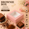 Brownie Box – 4 Piece – Peach – 5.75 x 5.75 x 1.75 inch