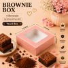 Brownie Box – 4 Piece – Peach – 5.75 x 5.75 x 1.75 inch