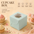 Cupcake Box – 1 Cupcake – Mint – 3.75 x 3.75 x 3.5 inch