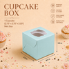 Cupcake Box – 1 Cupcake – Mint – 3.75 x 3.75 x 3.5 inch