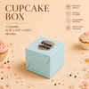 Cupcake Box – 1 Cupcake – Mint – 3.75 x 3.75 x 3.5 inch