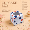 Cupcake Box – 1 Cupcake – Marble Print – 3.75 x 3.75 x 3.5 inch