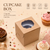 Cupcake Box – 1 Cupcake – Brown Kraft – 3.75 x 3.75 x 3.5 inch