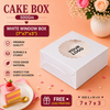 Cake Box - 500g - 7" x 7" x 3" - White Box