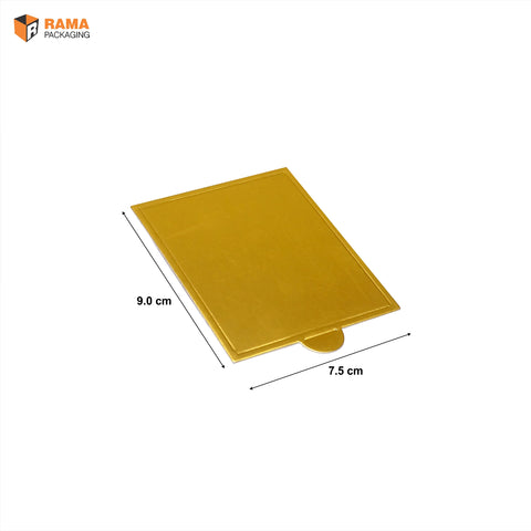 Golden Rectangle Pastry Base | ( 9 Cm)| paper pastry base
