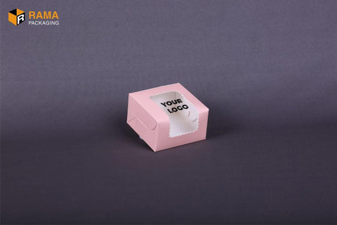 1 Brownie Box Peach (3" X 3" X 1.75")
