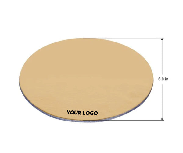 Golden Round Cake Plate (Cake Base Board) (6"X 6")