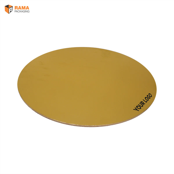 Golden Round Cake Plate (Cake Base Board) (12.0"X12.0")