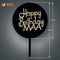 Black Cake Tag Happy Birthday Maa