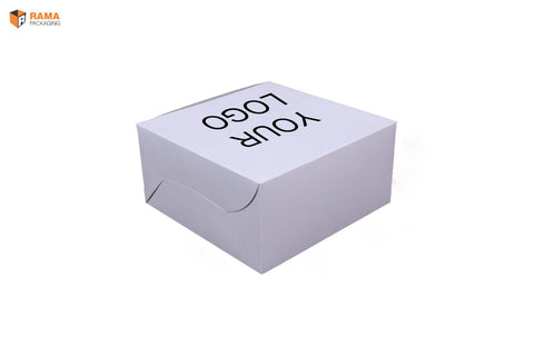 8x8x5  WHITE  PLAIN BOX | 500G CAKE BOX