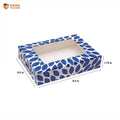 6 Brownie BLUE FLORAL PRINTED BOX | ( 8.5"x 6" x 1.75 ")