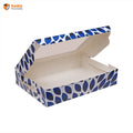 6 Brownie BLUE FLORAL PRINTED BOX | ( 8.5"x 6" x 1.75 ")