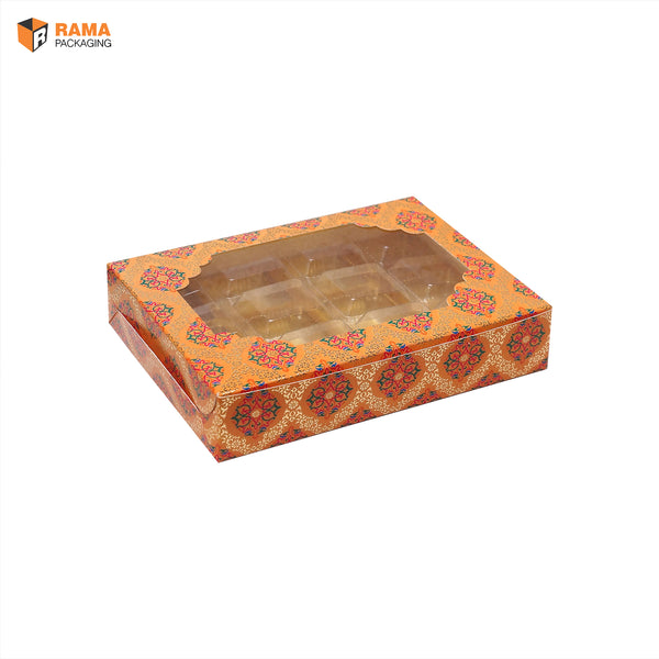 12 Cavity Chocolate Box | Festive Collection| (7.5'x5.5"x1.5")