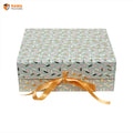COLLAPSIBLE  RIBBON BOX  | Hamper Bag |  Festive Collection | (10" x 8.25" x 4.0" )
