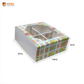 4 Partition Box | Hamper Box | Festive Collection (8.0"x7.25"x3.")